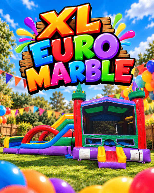 XL Euro Marble - Dual Lane Bounce House w/ Slide