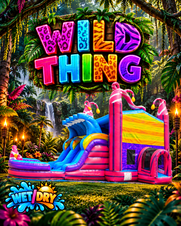 Wild Thing - Dual Lane Bounce House w/ Slide
